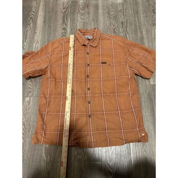 Carhartt Mens Button Down Shirt - Casual Outdoors Work Wear Orange - Large - Picture 2 of 7